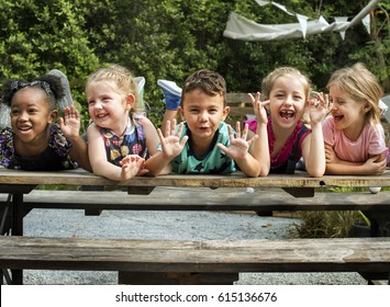 Cute Little Kids Having Fun Together