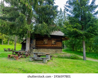 Cute Little Wood House In The Forest.