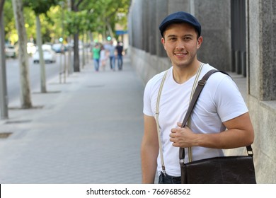 Cute mixed race person male smiling isolated with copy space