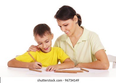 cute mom drawing and