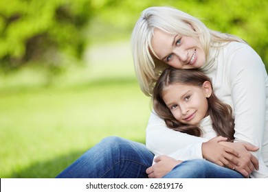 Cute Mother Daughter Outdoors Stock Photo (Edit Now) 62819176