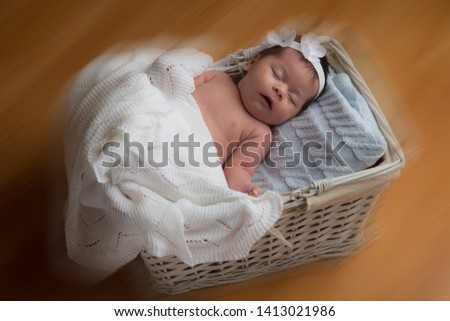 Similar – Image, Stock Photo Nice Newborn asleep peacefully