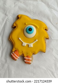 Cute One Eyed Monster Icing Cookie