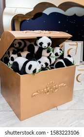 Cute Panda Toys In A Treasure Box