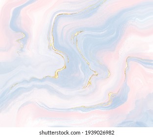 Cute Pastel Gold Marble  Colourful Background.