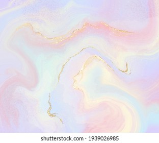 Cute pastel gold marble  colourful background 