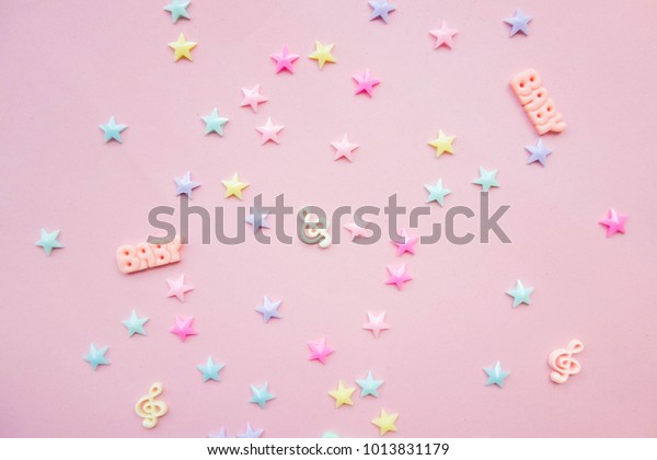 Cute Pastel Pink Blue Background Colorful Stock Photo Edit Now