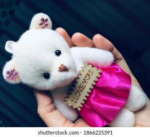 Cute Pink Bear Key Chain