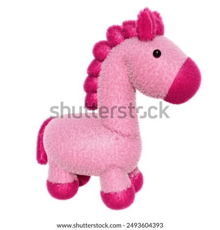 Cute Plush Toy 3D Illustration