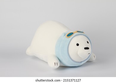 Cute Polar Bear Pilot Pillow Doll Toy Plush Kids Toy