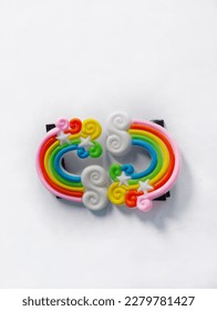 cute rainbow hair clips for kids - Shutterstock ID 2279781427