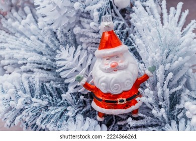 Cute Santa Claus decoration . Happy New Year and merry Christmas