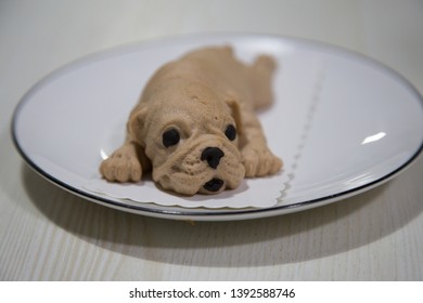 Cute Shar Pei Dog Shape Cake