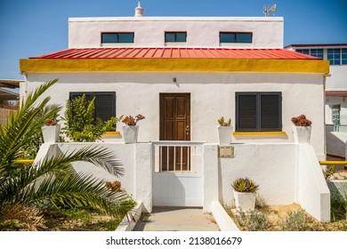 Cute small Portuguese house on Farol island in Faro District, Algarve, Portugal
