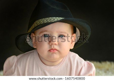 Similar – Image, Stock Photo portrait of a baby