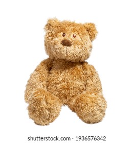 Cute Stuffed Bear Animal On White Background