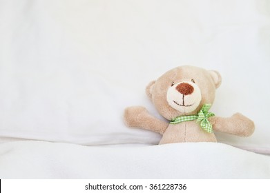 Cute Teddy Bear In Kids Room.               