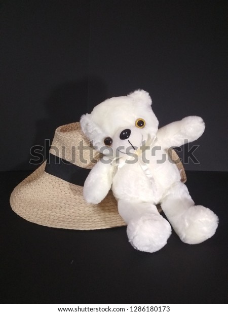 big teddy bear with cap