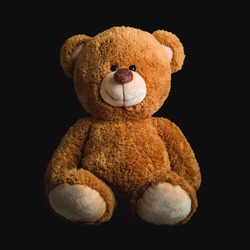 Cute Teddy Bears On Black  Background