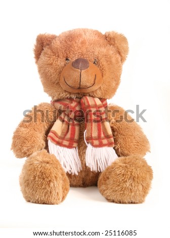 Cute teddybear isolated on white