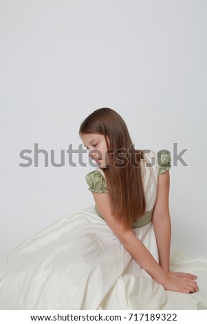 Similar – kid girl relaxing at home in weekend morning