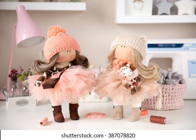 Cute Textile Handmade Interior Doll