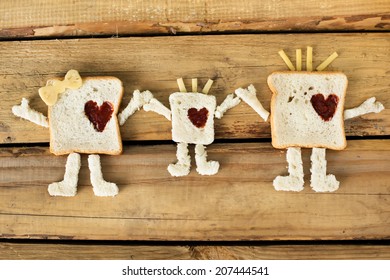 Cute Toast Family For The Good Morning Breakfast