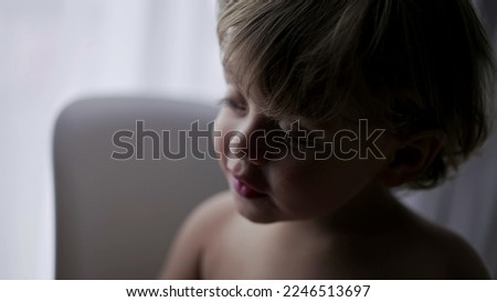 Cute toddler boy portrait eating