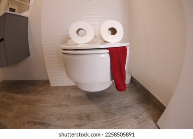 Cute toilet seat with eyes and tongue 