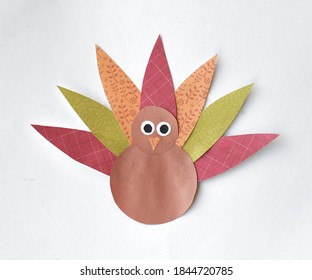 Cute Turkey Craft For Kids Patterned Paper Thanksgiving Art Project For Children Family Activity Holiday Decoration Fun And Easy Crafts Simple Ideas