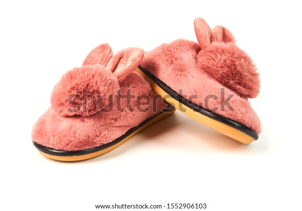 womens pink bunny slippers