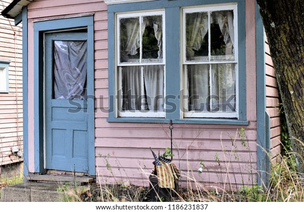 Cute Weathered Abandoned Cottage Two Old Stock Photo Edit Now