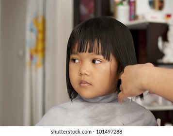 Little Girl Haircut Images Stock Photos Vectors Shutterstock