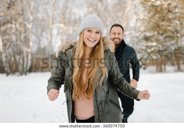 Cute Young Hipster Couple Having Fun Stock Photo Edit Now 360074750