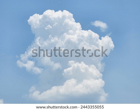 Cutie cloud in blue sky look like piglet.