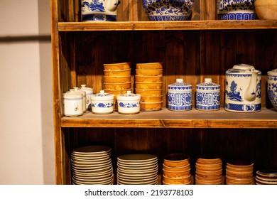 Cutlery Rack And Cutlery Arrangement In Traditional Chinese Restaurant