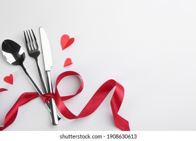 Valentines Day Set Silverware Stock Photo (Edit Now) 165358094
