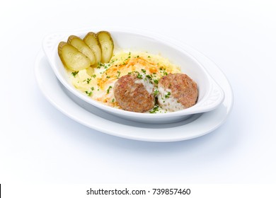 cutlet with mashed potato