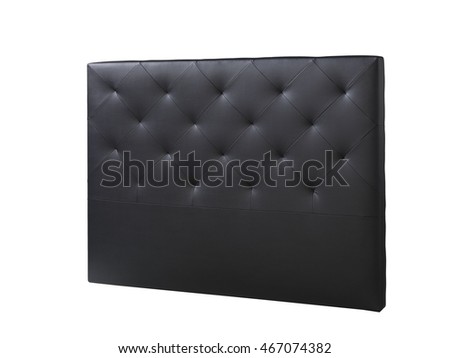 cutout black leather headboard bed bedroom