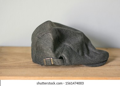 Cutout Of A Gray Tweed Hunting Hat Or Flat Cap
