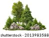 green landscape isolated