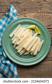 Cutted Mexican Yam Bean Also Called Jicama