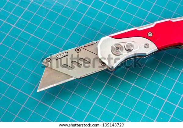 Cutter On Cutting Mat Always Use Stock Photo Edit Now 135143729