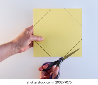 Cutting Corners On White Background