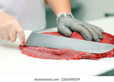 cutting meat, butcher, slicing, trimming, knife - Powered by Shutterstock