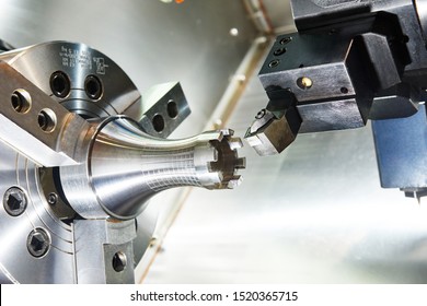 cutting tool at metal working on lather machine