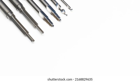 cutting tools special set drill, burnishing, cutter. hole making equipment, turning, milling. grinding auto parts. technical engineer. Coating tialn. Material carbide. Isolated on white background. - Shutterstock ID 2168829635