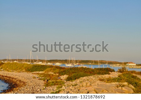 Cuttyhunk harbor in late summer light Stock photo © 