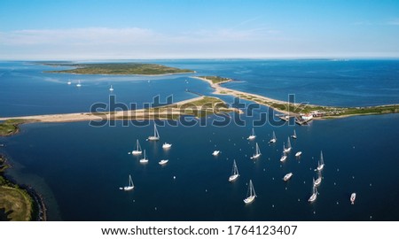 Cuttyhunk harbor, looking toward Martha's Vineyard Stock photo © 