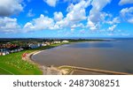 Cuxhaven Döse - aerial view overlooking the Grimmershörn Bay